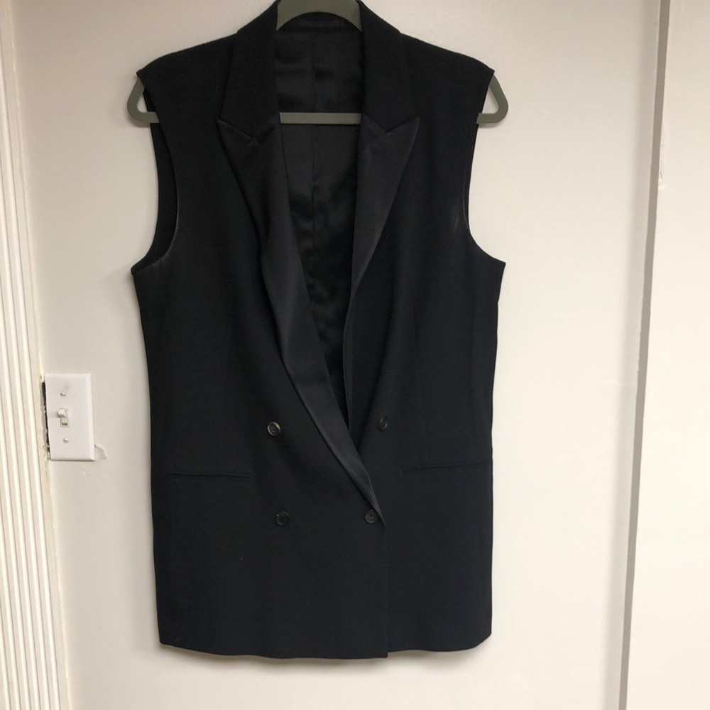 All saints sleeveless black blazer!